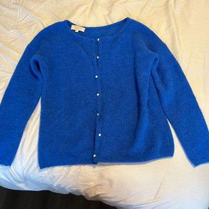 Sezane Electric Blue Gaspard Cardigan